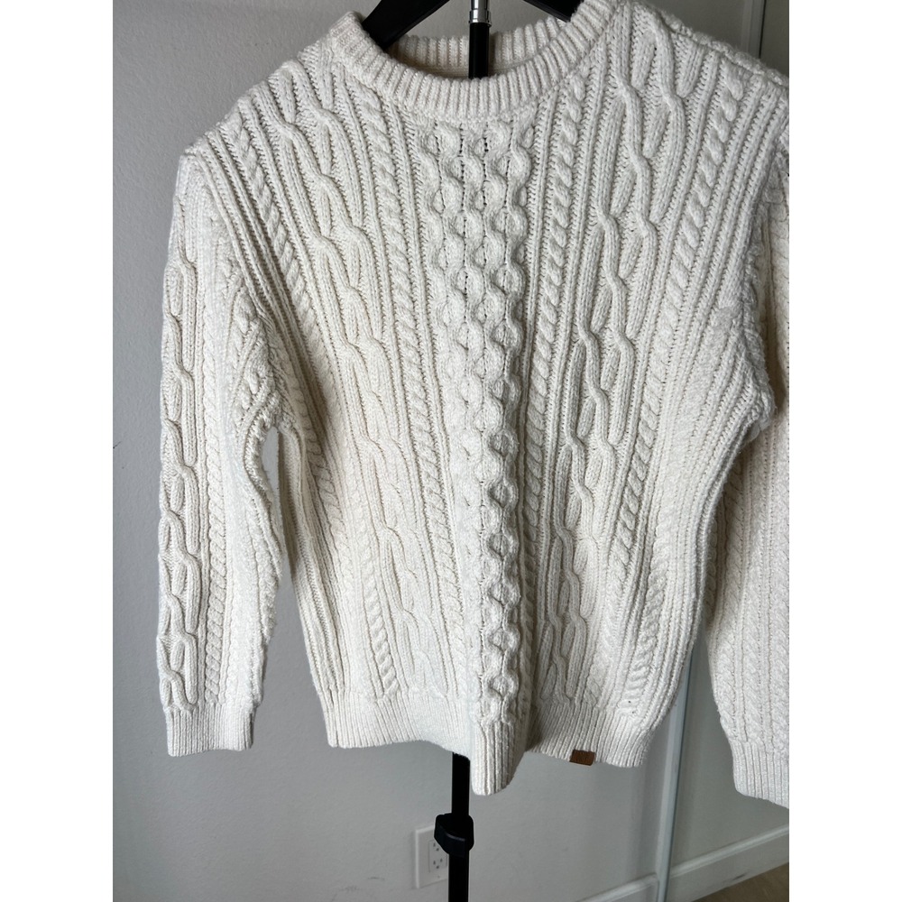 Abercrombie Kids Cable Knit Sweater Cream Off-White Pullover Size 9/10